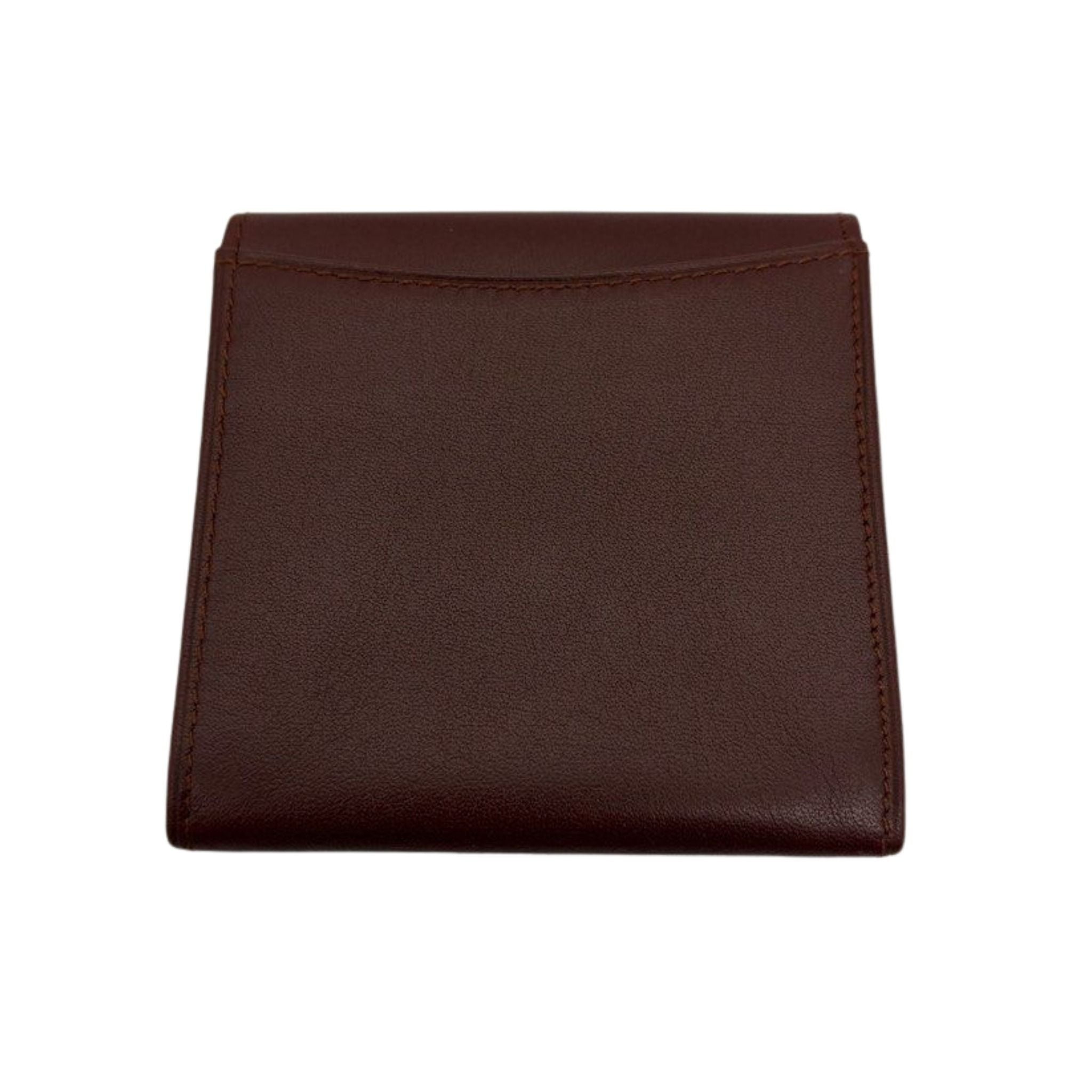 Cartier Burgundy Leather Coin Pouch, Square