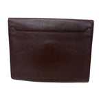 Cartier Burgundy Leather Document Holder Clutch Bag