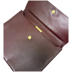 Cartier Burgundy Leather Document Holder Clutch Bag
