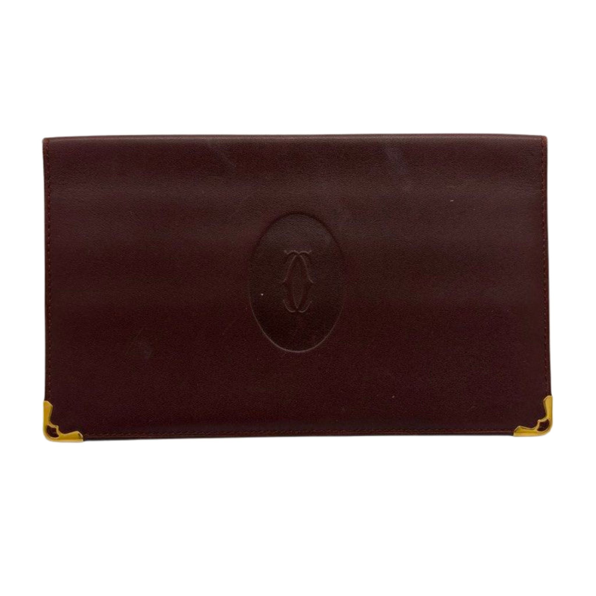 Cartier Burgundy Leather Long Wallet Main image