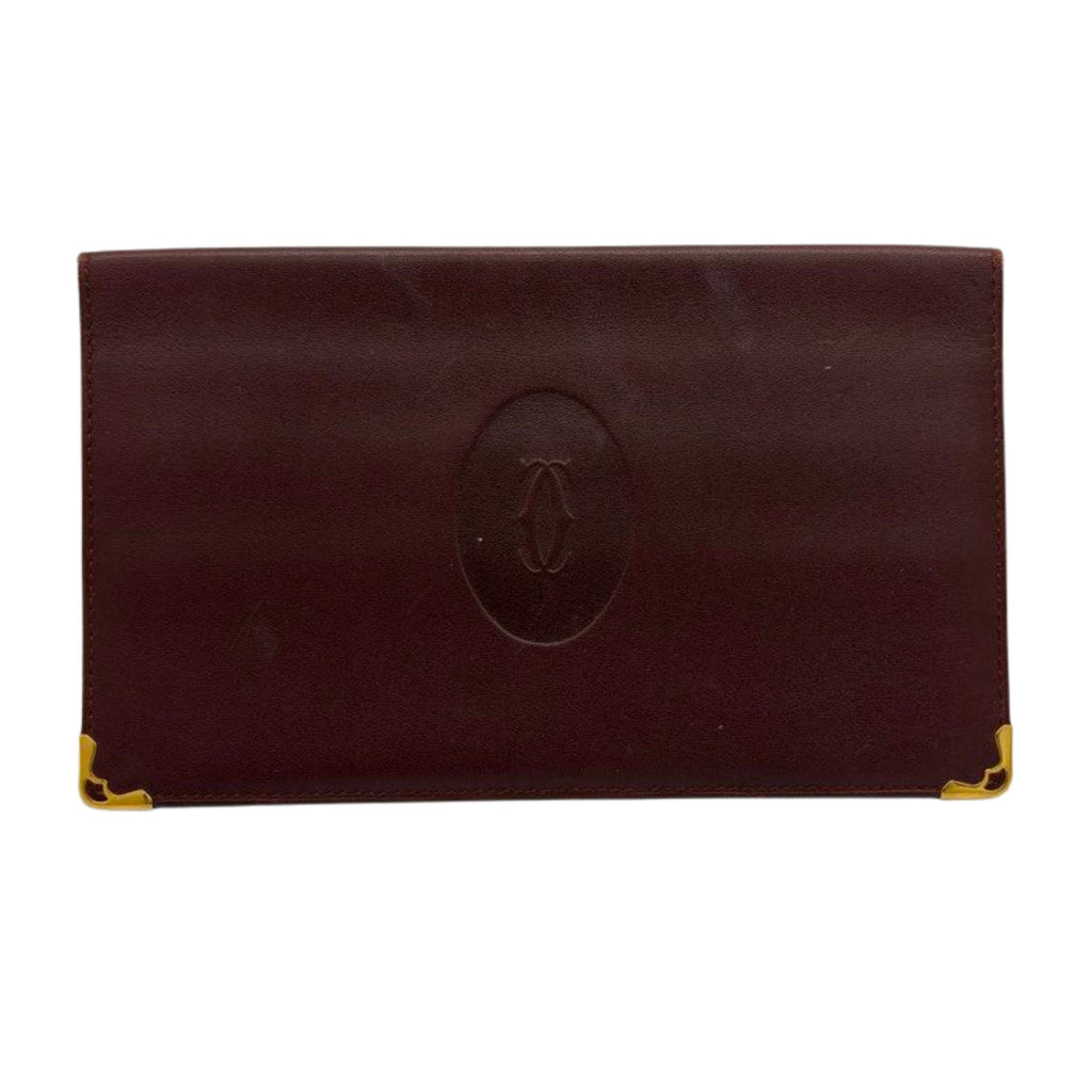 Cartier Burgundy Leather Long Wallet