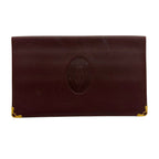 Cartier Burgundy Leather Long Wallet