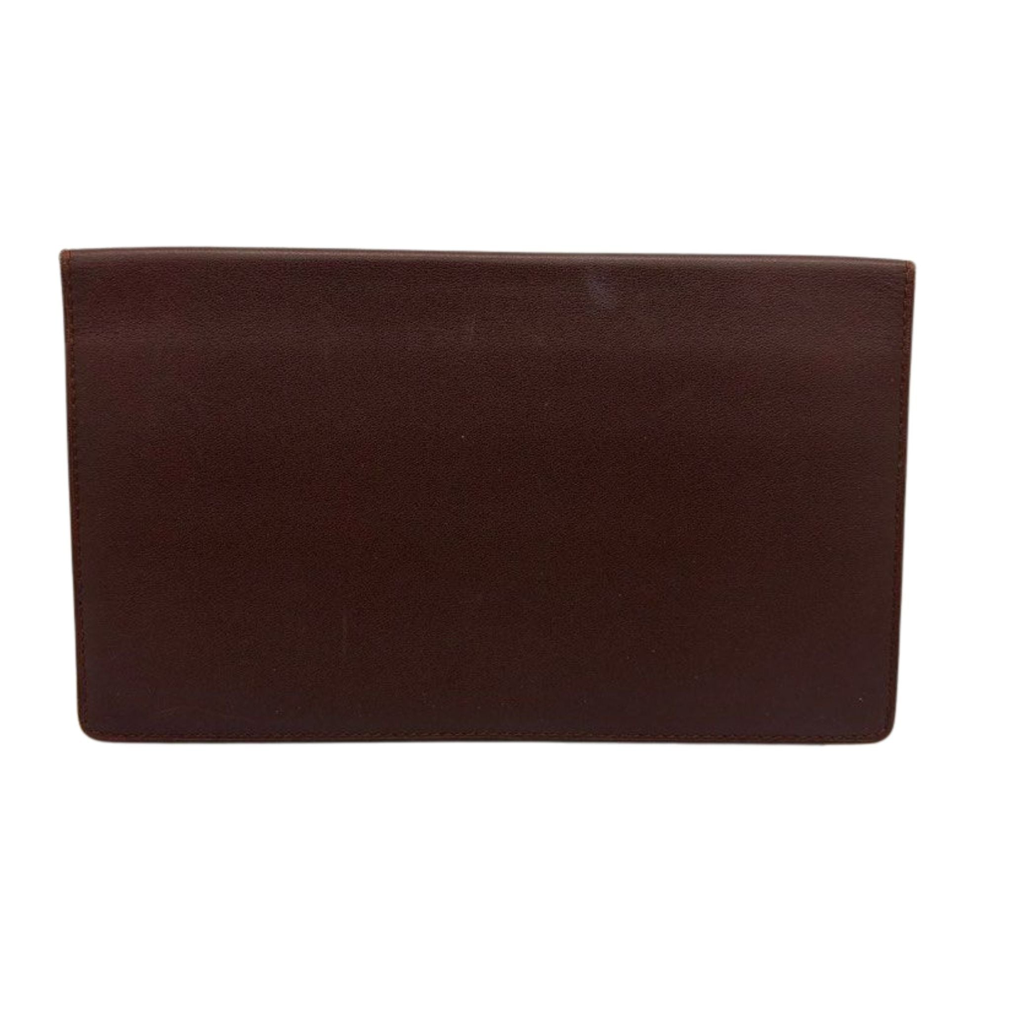 Cartier Burgundy Leather Long Wallet