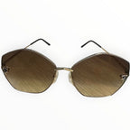 Cartier Eyewear Geometric Frame Gradient Lense Sunglasses