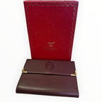Cartier must de Cartier Burgundy Leather Wallet