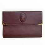 Cartier must de Cartier Burgundy Leather Wallet