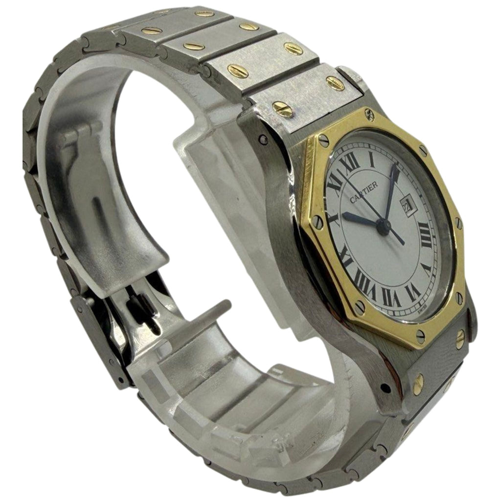 Cartier Santos Octagon Automatic 30mm Roman White Dial Watch