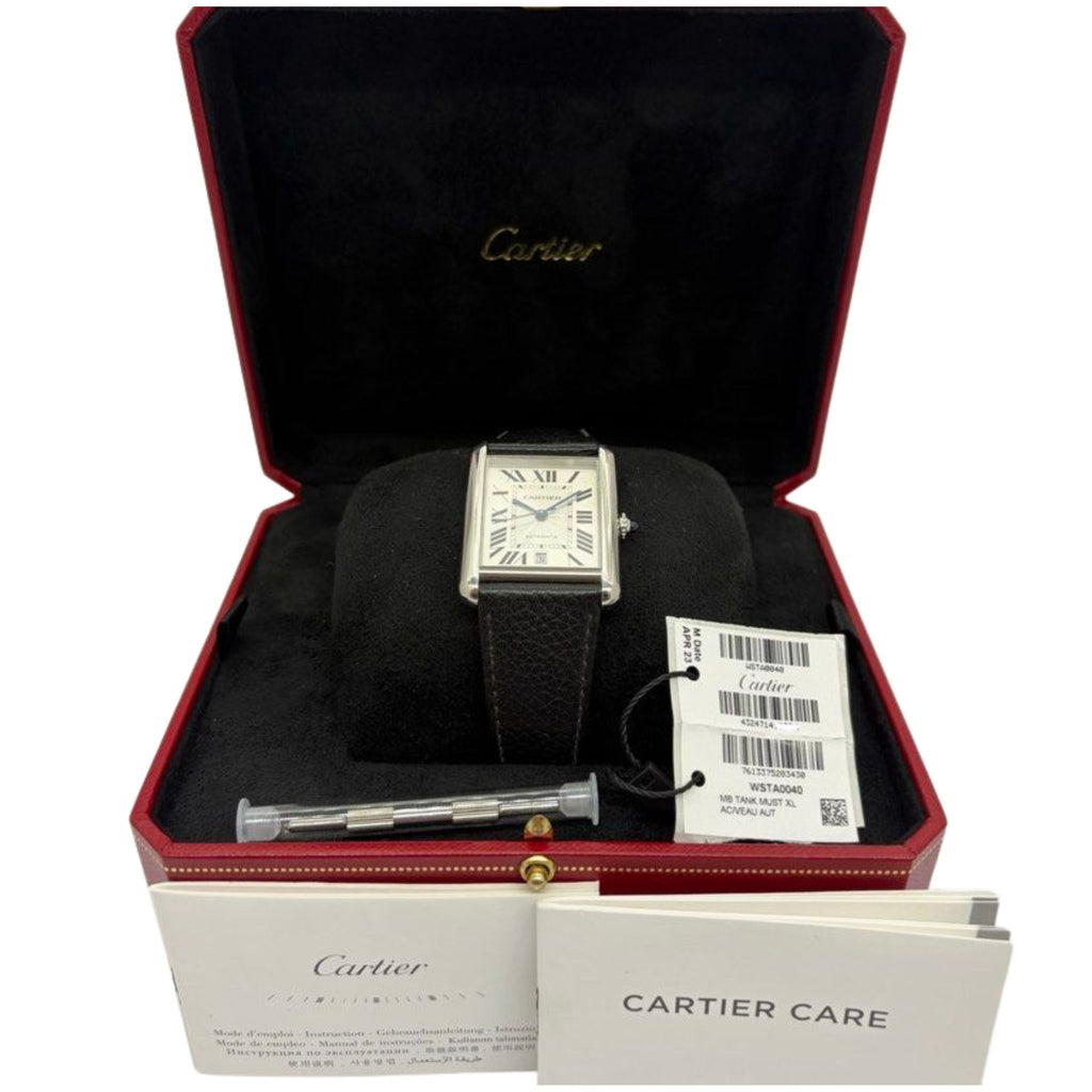 Cartier Tank Must XL Automatic Steel Watch WSTA0040