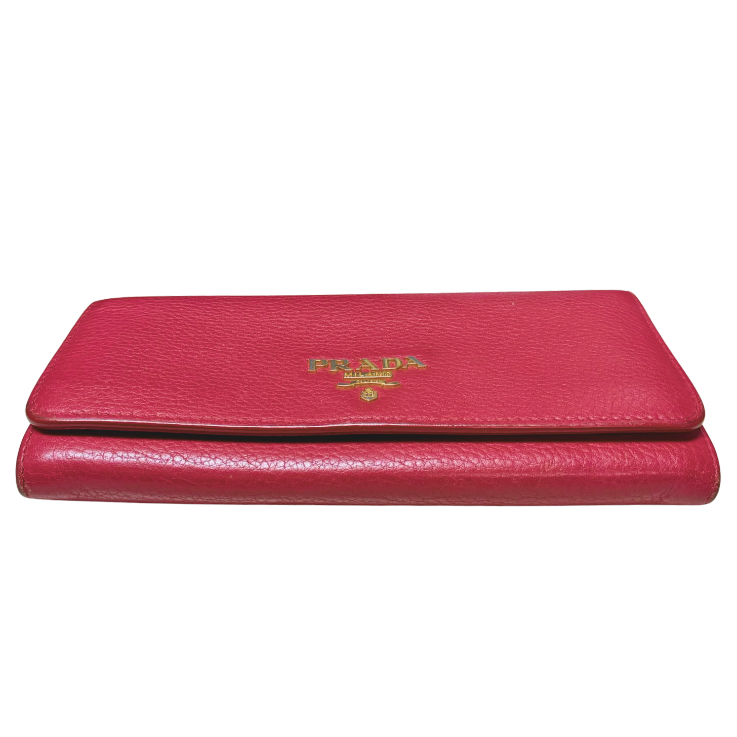 Prada Vitello Grain BiColor Continental Long Wallet