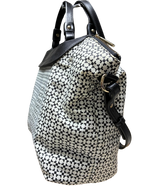Printed Nylon Large Divided Satchel Tote