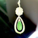 750WG Jade & Diamond Pendant