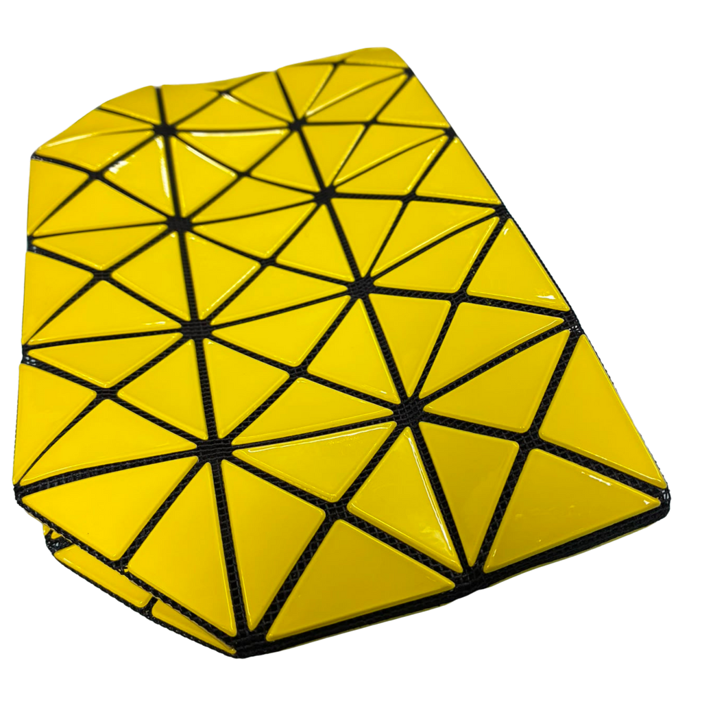 Bao Bao Issey Miyake Yellow Geometric PVC Clutch