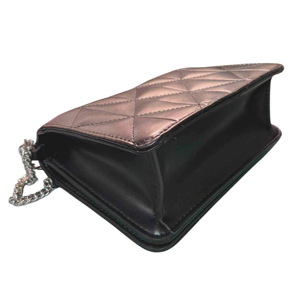 Calvin Klein Quilted Emblem Logo Mini Bag Black