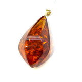18KYG Amber Pendant