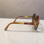 CHRISTIAN DIOR  CD Logo Vintage Sunglasses, Brown Frame Purple Lens
