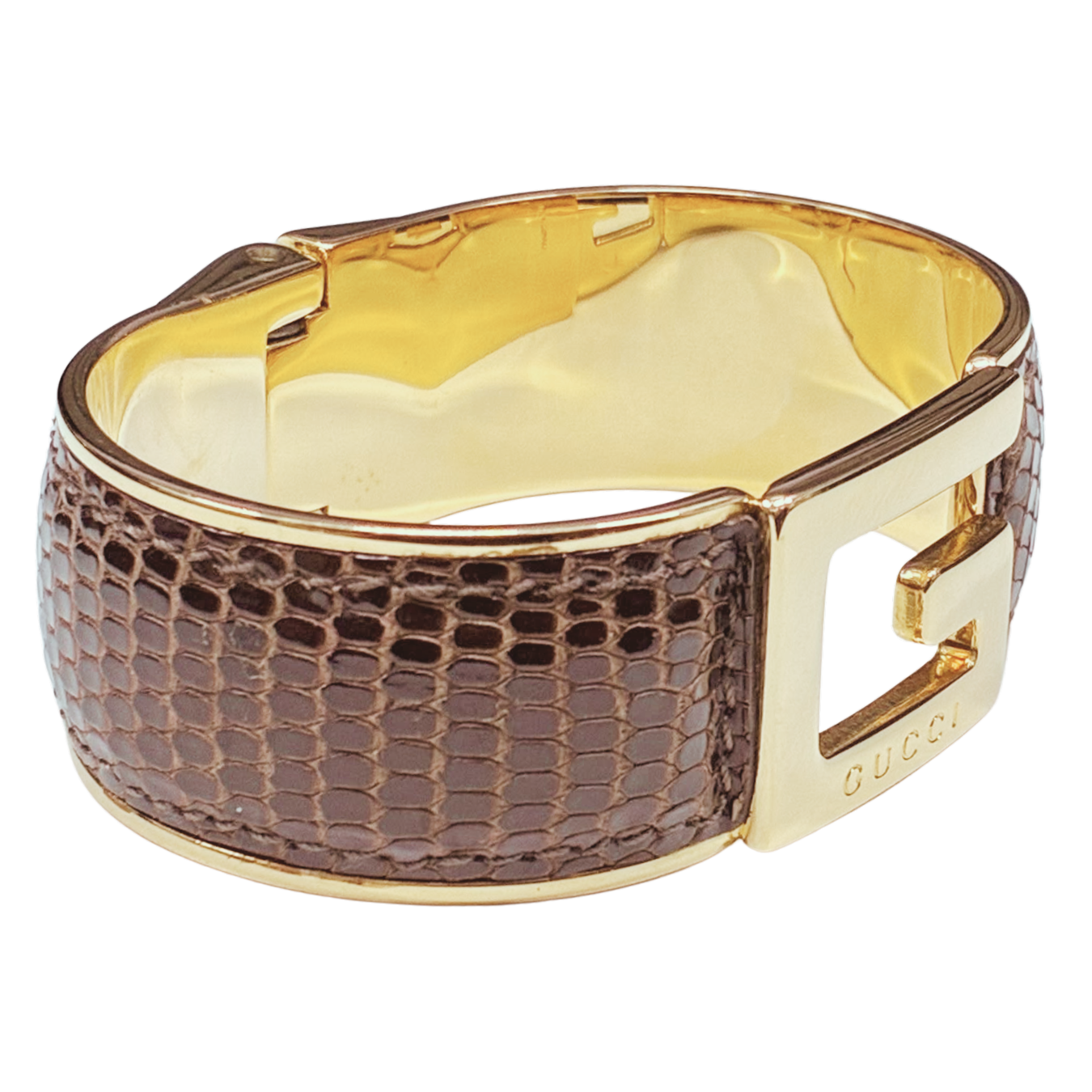 Gucci G Logo Hinged Bangle Bracelet 65G With Box Secondary image