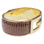 Gucci G Logo Hinged Bangle Bracelet 65G With Box