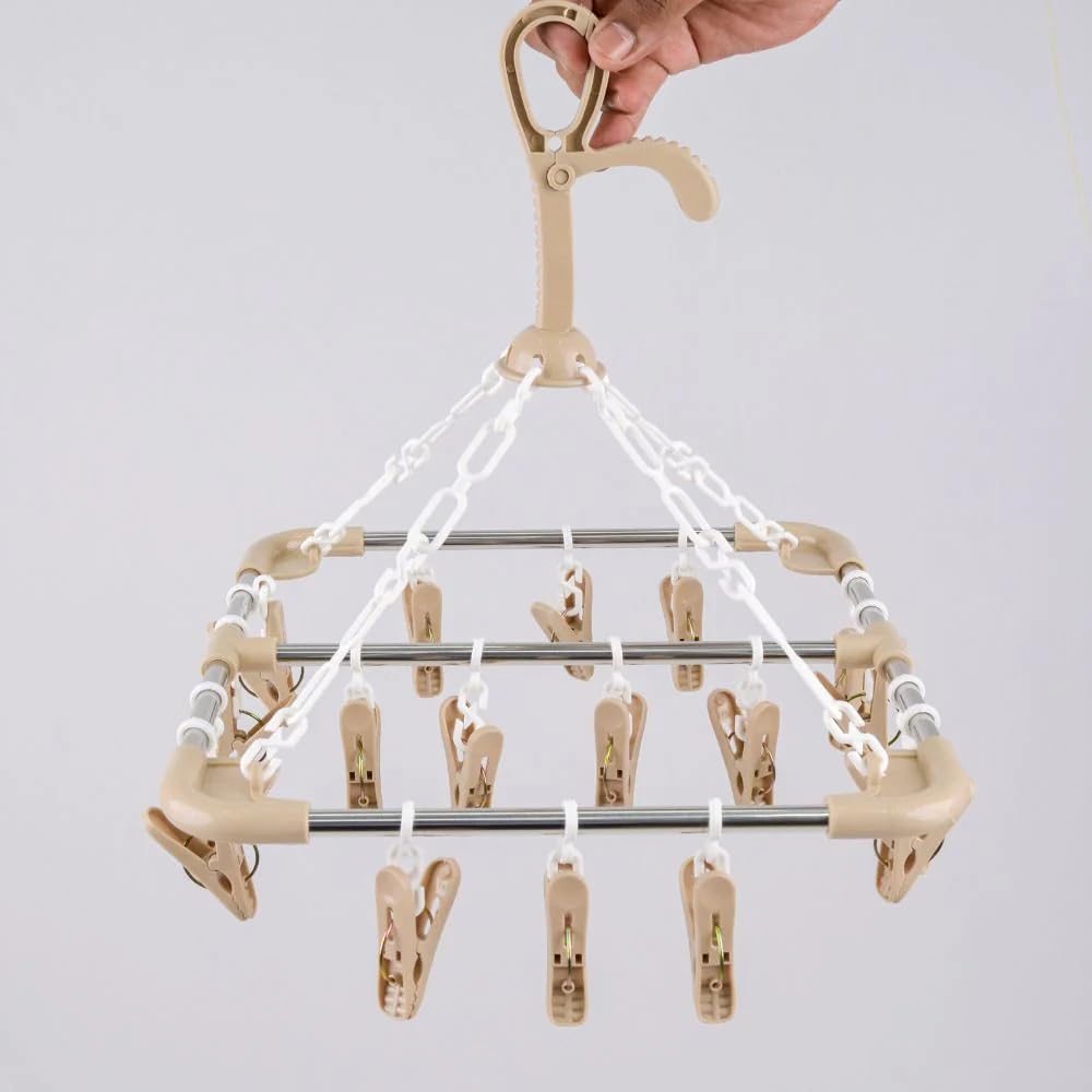 Square Clothes Drying Rack with Pegs