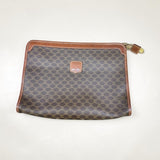 Celine Brown Macadam Clutch Bag