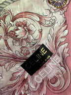 Celine Paris Handkerchief Floral With Chains And Medals Pink