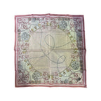 Celine Paris Handkerchief Floral With Chains And Medals Pink