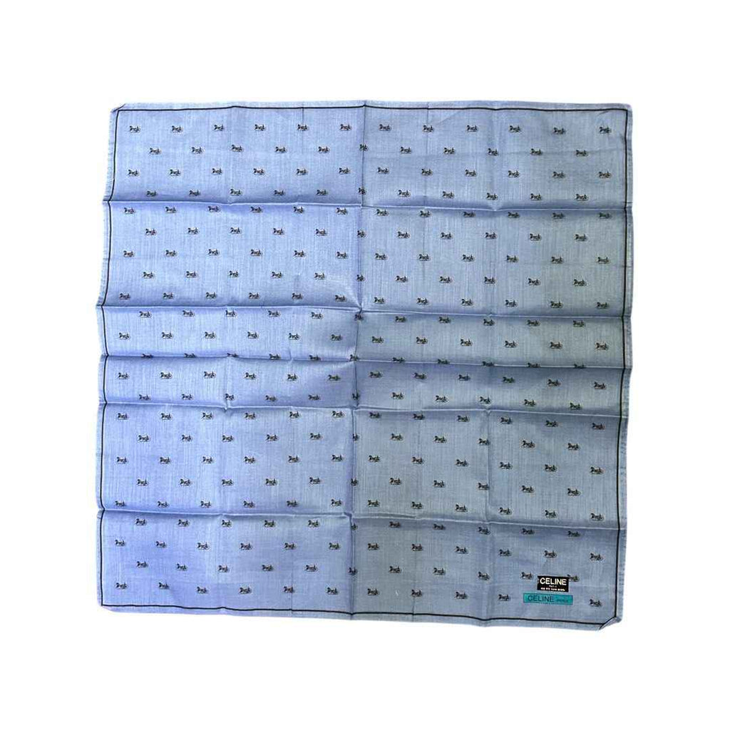 Celine Small Chariot HorseDrawn Carriage Monogram Handkerchief Blue