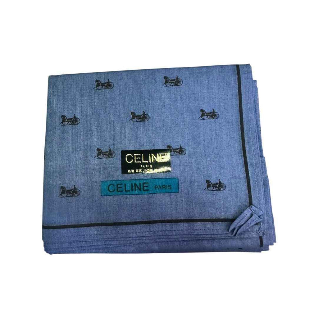 Celine Small Chariot HorseDrawn Carriage Monogram Handkerchief Blue