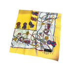 Celine Paris Horse And Harness Pprint Handkerchief Yellow