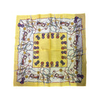 Celine Paris Horse And Harness Pprint Handkerchief Yellow