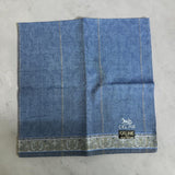 CELINE  HANDKERCHIEF with DARK BLUE/GOLD BORDER PATTERN