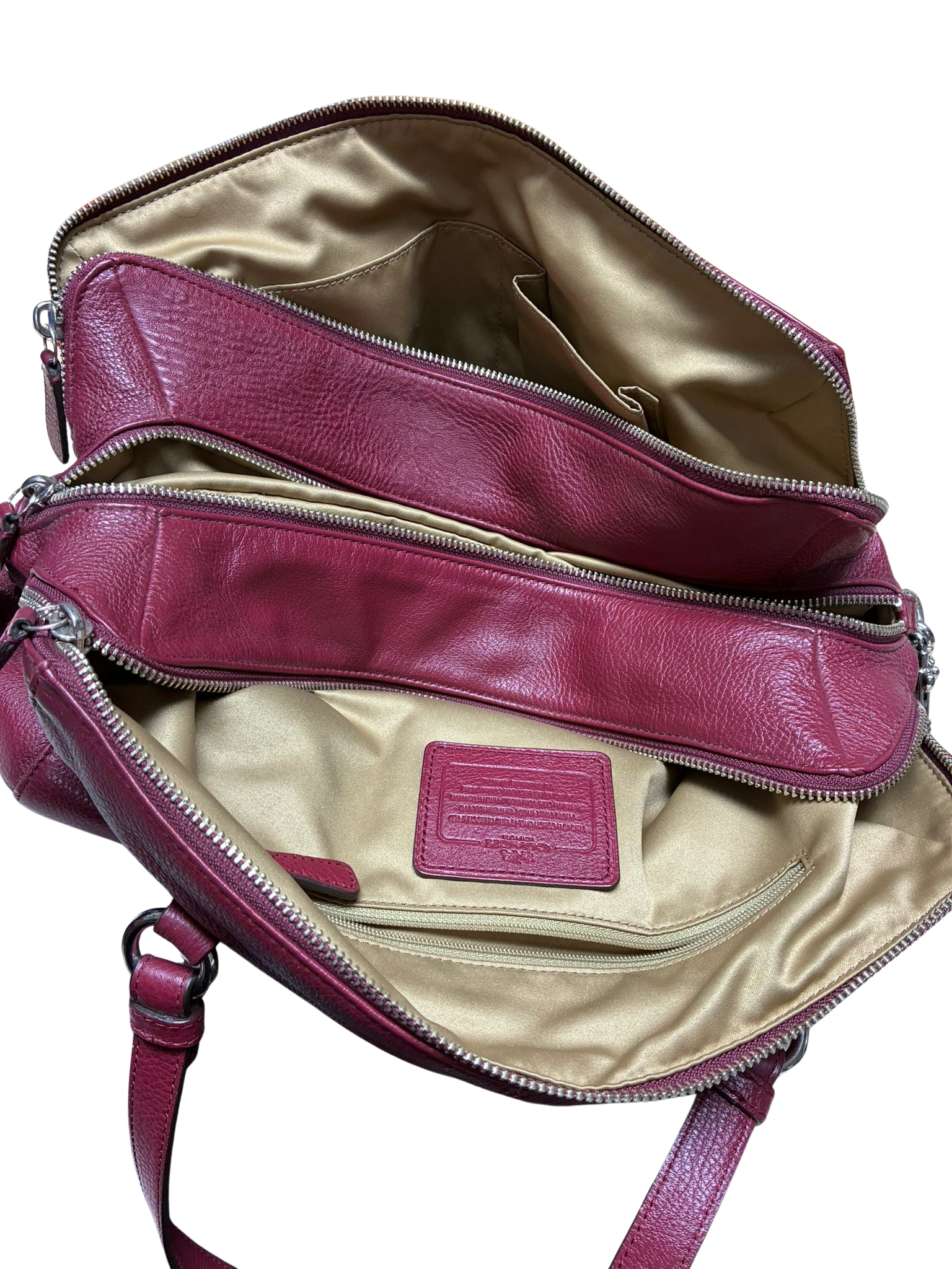 Coach Park Leather Katheryn Triple Zip Satchel