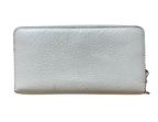 Coach Wallet Accordion Zip Pebble Leather Off White