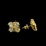 Diamond Pear Earrings 18K Yellow Gold