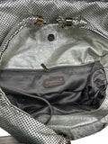 CHANEL Silver Perforated Leather Rodeo Drive Large Hobo Bag