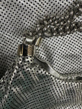 CHANEL Silver Perforated Leather Rodeo Drive Large Hobo Bag