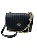 Coach Black Quilted Leather Shoulder Bag (H14 x L21 x W6 cm)