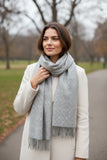 Coach Grey Wool Scarf (185cm)