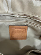 Coach Hampton Optic Signature Cream fabric Canvas Shoulder bag