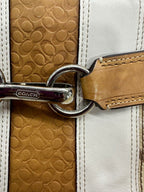 Coach Hampton Optic Signature Cream fabric Canvas Shoulder bag