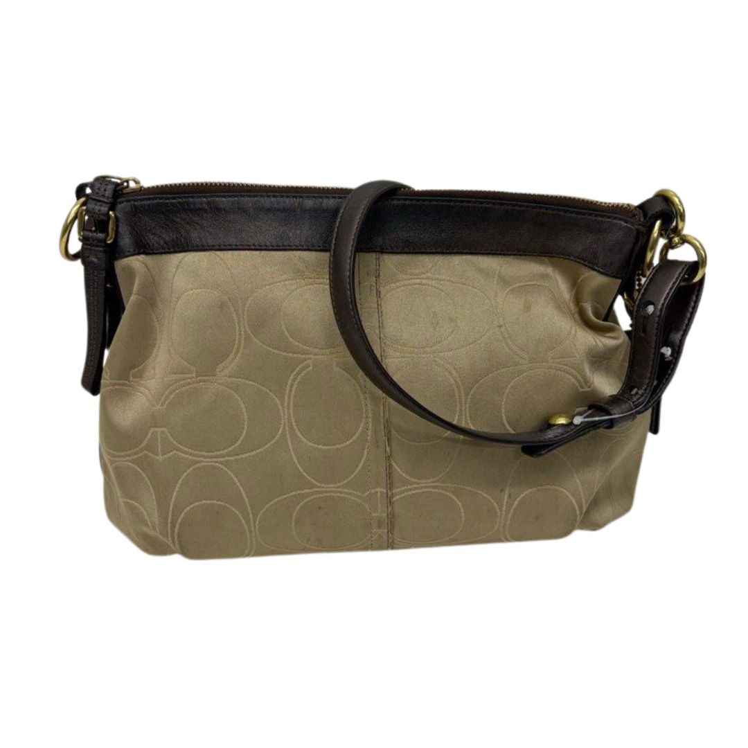 Coach Khaki Signature Logo Shoulder Bag Main image