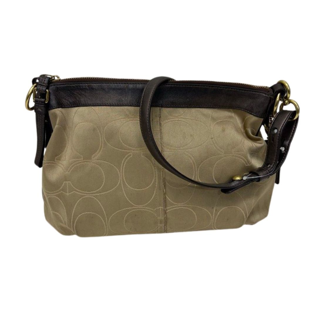 Coach Khaki Signature Logo Shoulder Bag