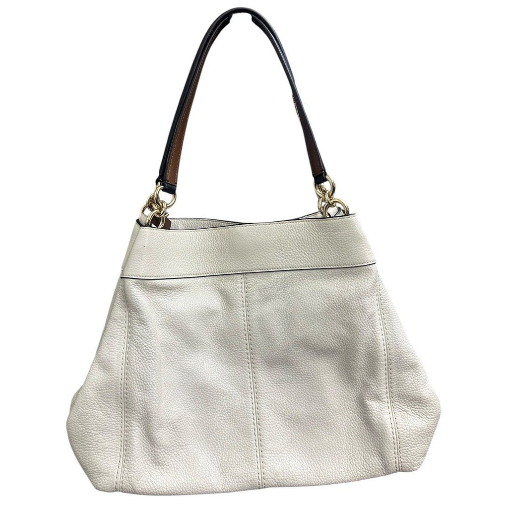 Coach Leather Shoulder Bag – Cream/Off-White
