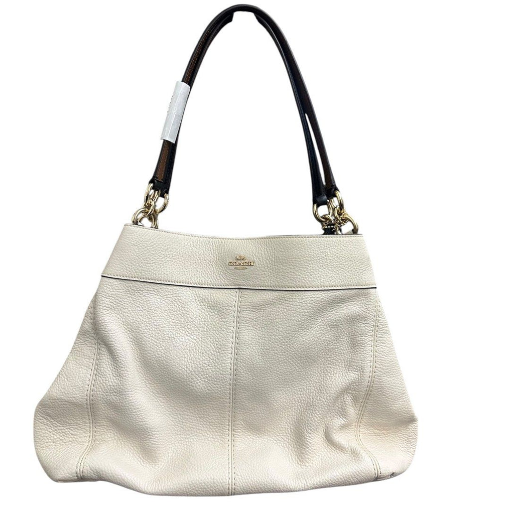 Coach Leather Shoulder Bag – Cream/Off-White