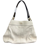 Coach Leather Shoulder Bag – Cream/Off-White