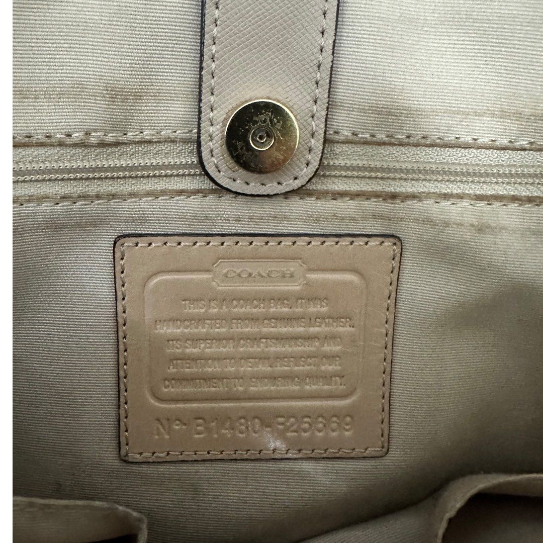 Coach Leather Shoulder Tote Bag