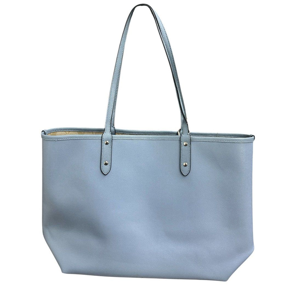 Coach Reversible City Tote  Signature Canvas / Light Blue