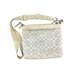Coach Signature Canvas Multi-Pocket Crossbody Bag – White/Cream