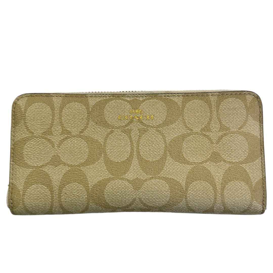 Coach Signature Canvas Zip-Around Long Wallet – Khaki Secondary image