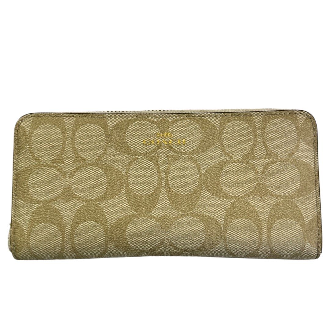 Coach Signature Canvas Zip-Around Long Wallet – Khaki