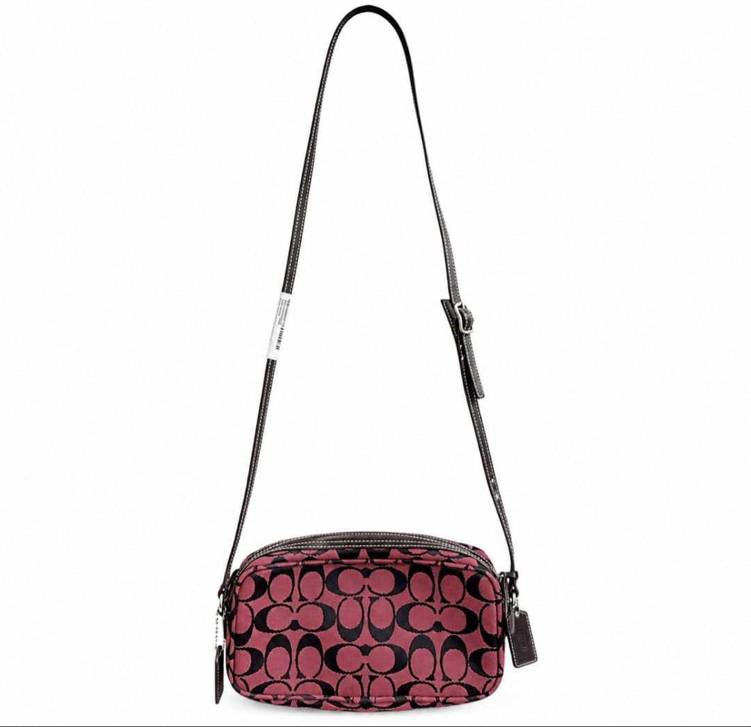 Coach 6078 Shoulder Bag-Plum Red